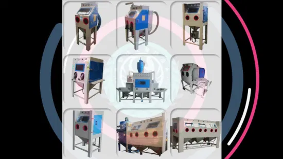 2 Station Sand Blasting Cabinet Surface Treatment Customerized High Quality